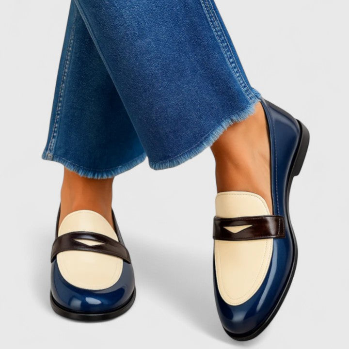 CONSTANCE | Eleganckie dwukolorowe mokasyny