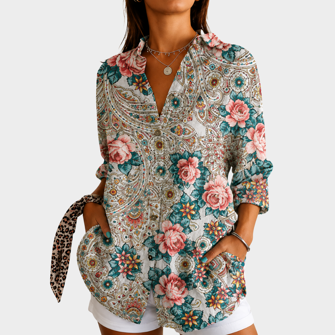 NOELLE | Bluzka w róże i paisley vintage