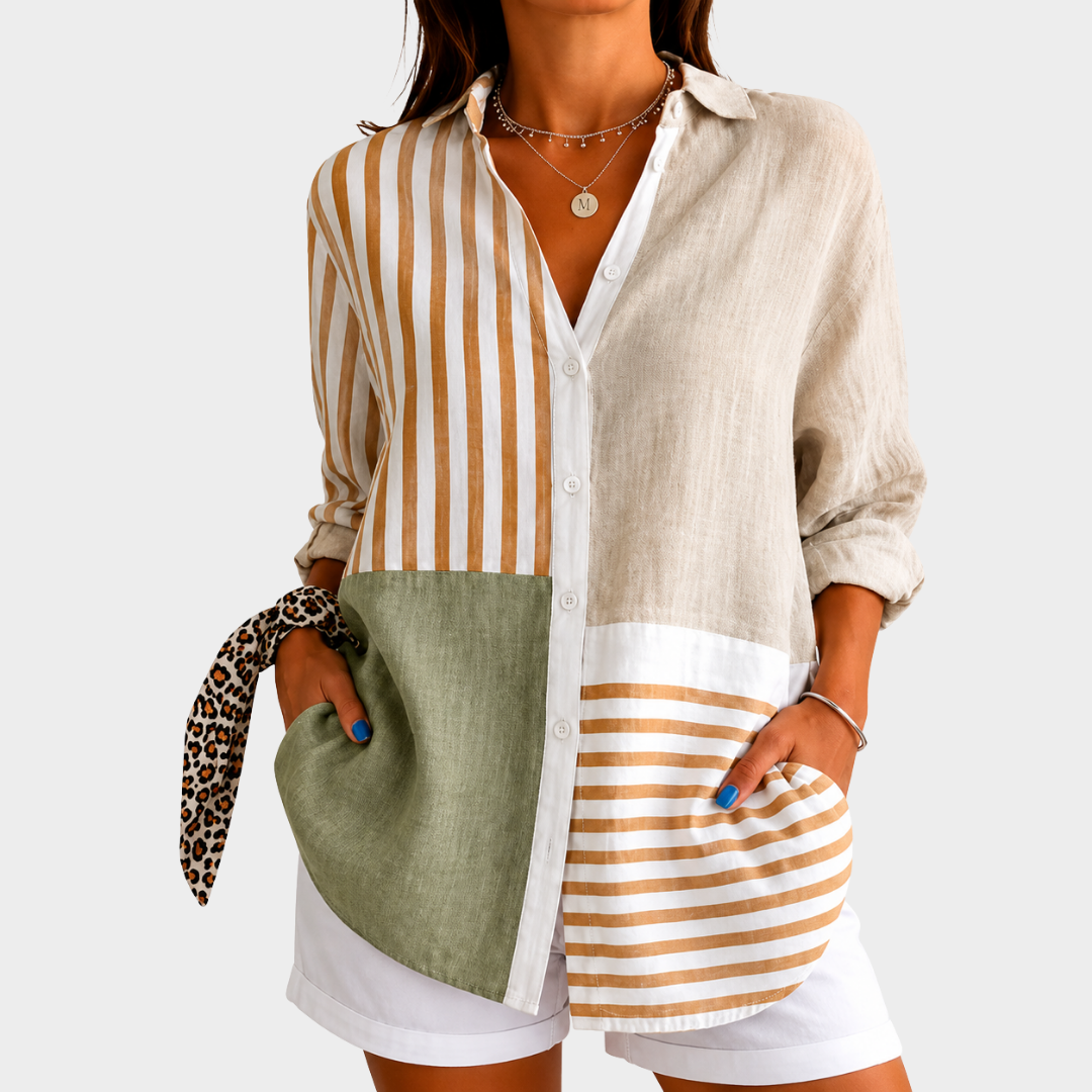 CONSTANCE | Bluzka w nadmorski patchwork