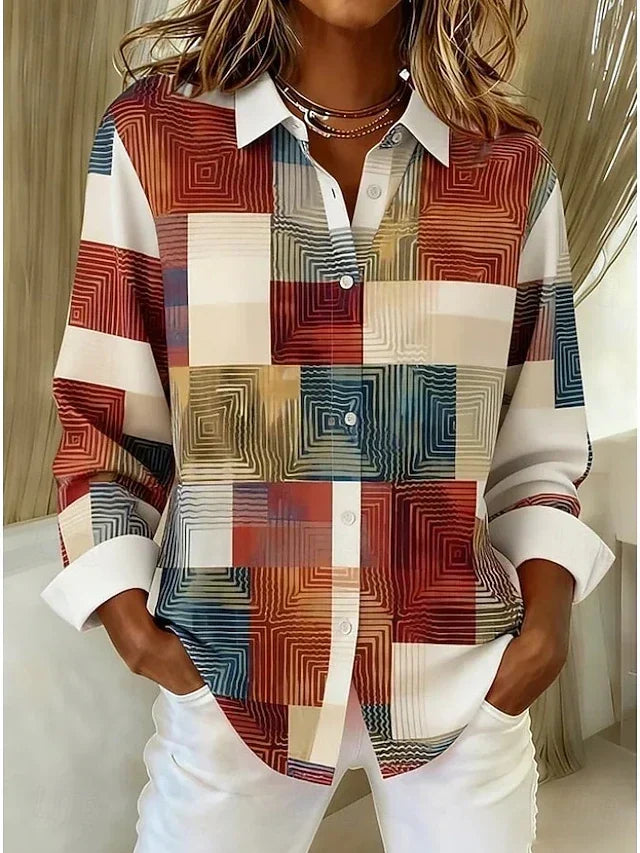 MARGUERITE | Bluzka vintage w patchwork na guziki